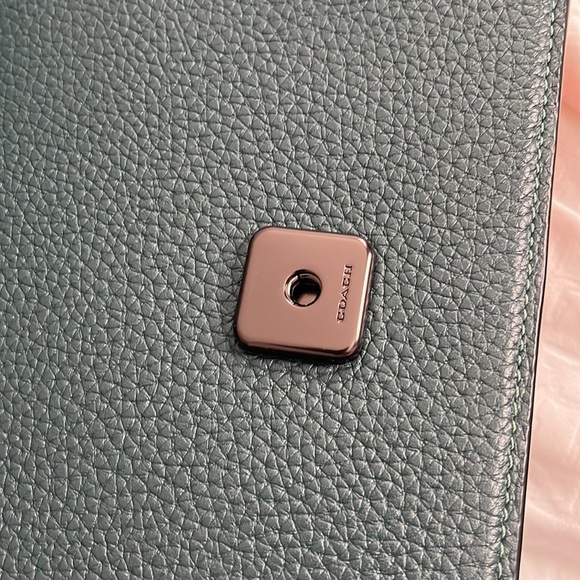 Coach Alie Shoulder Bag Colorblock Retro Teal Multi - Picture 7 of 16